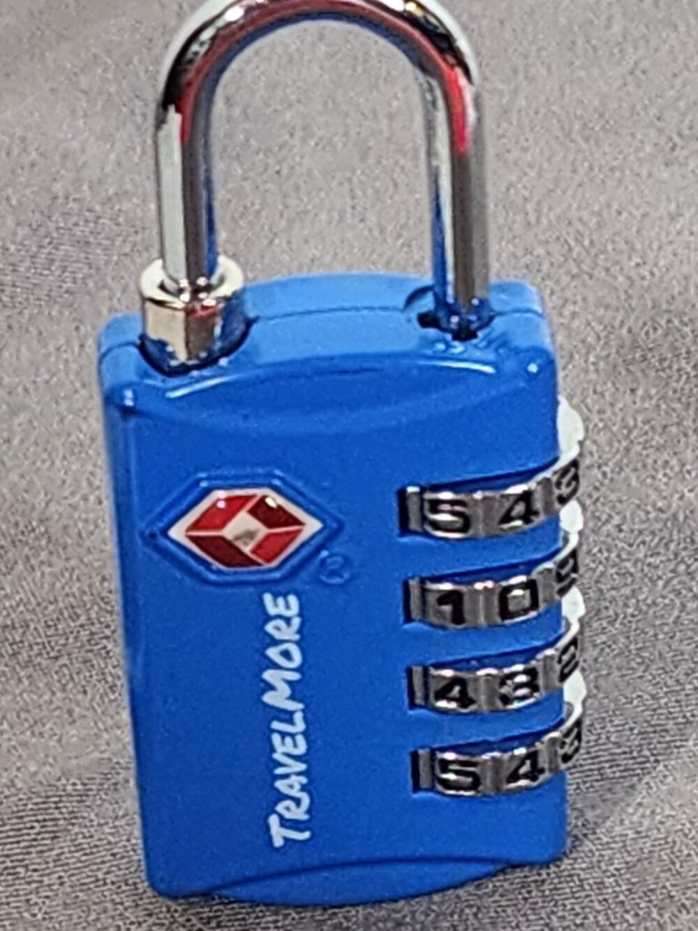 TravelMore Electric Blue Steel Shackle Zinc Alloy Body TSA Luggage Travel Lock